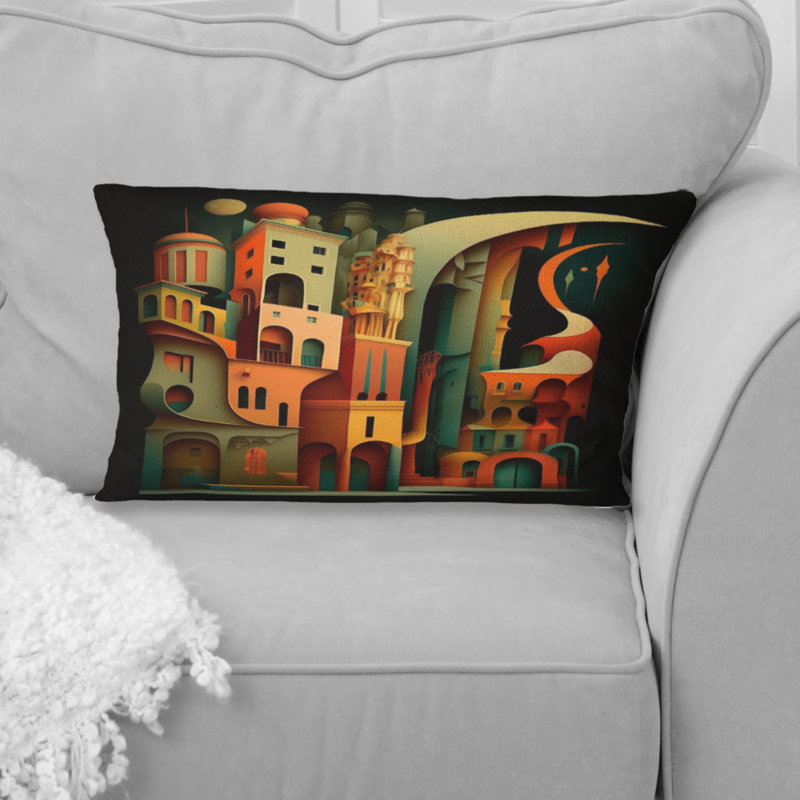 Geometric Graffiti IV - Abstract Geometric Printed Throw Pillow