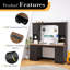 Bureau d'ordinateur de style Mid-Century Farmhouse avec huche et station de travail-1252025091