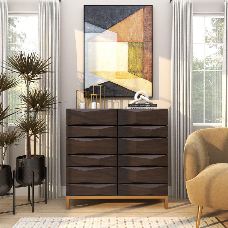 Armoire géométrique en bois à 1 tablette et 2 portes
