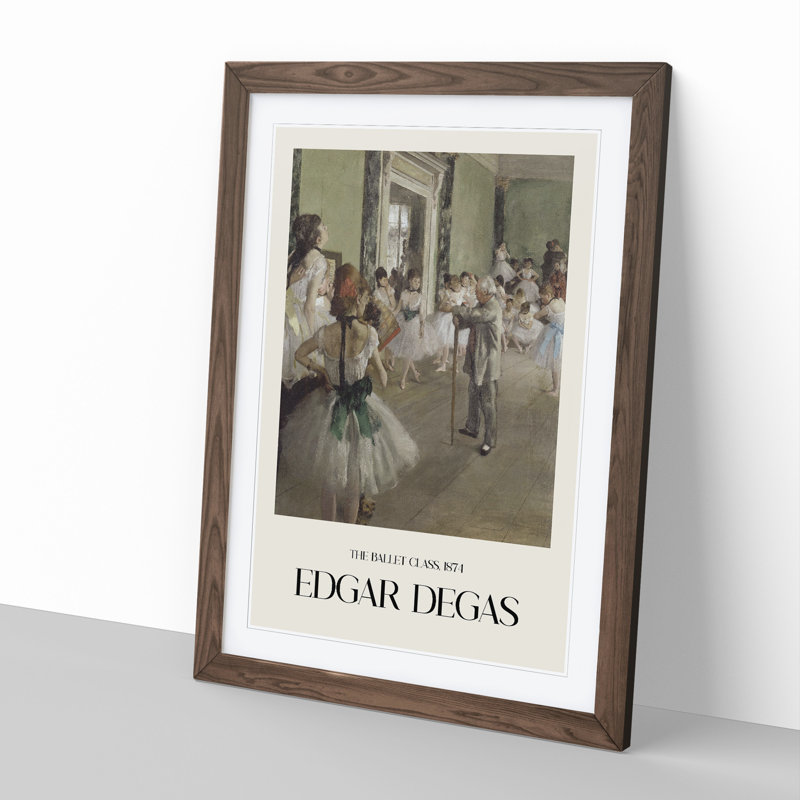 The Ballet Class Vol.1 by Edgar Degas - Picture Frame Painting, 65cm H x 48cm W x 2cm D, Walnut Framed