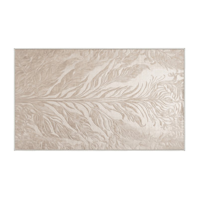 Tapis beige lavable à la machine