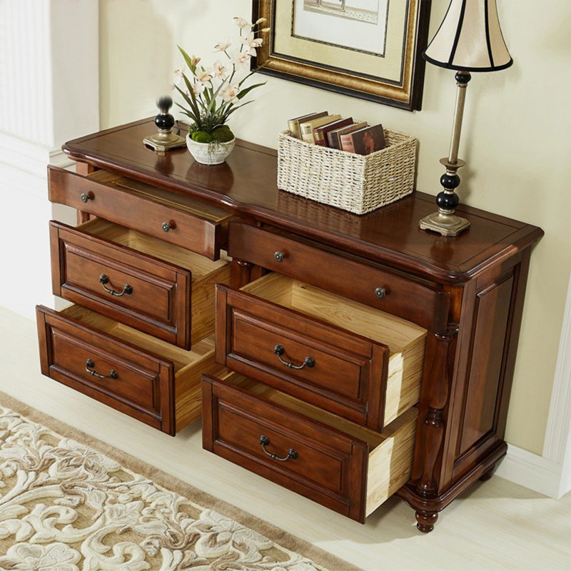 Cherry Solid Wood Sideboard, 34.65" H x 47.24" W x 20.08" D