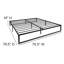 Cadre de lit plateforme en métal 14 po avec matelas à ressorts ensachés en mousse à mémoire de forme de 12 po dans une boîte-81804990