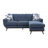 Lucania 87" Mid Century Modern Sofa Chaise - Chenille Sofa Chaise, Reversible Chaise for Flexible Layout, Iconic Walnut Legs-1649484789