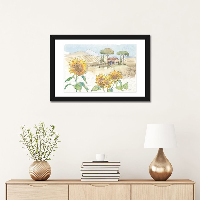 «Tuscan Elegance III», reproduction sur toile tendue, H 16 po x l 24 po x P 1 po, Papier d'art encadré noir, Blanc