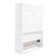 Grand lit escamotable mural avec tablettes