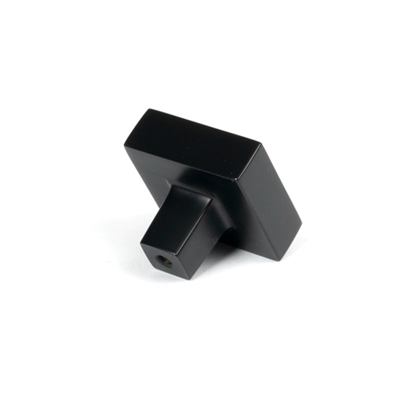 Square Knob, Matt Black, 4 cm