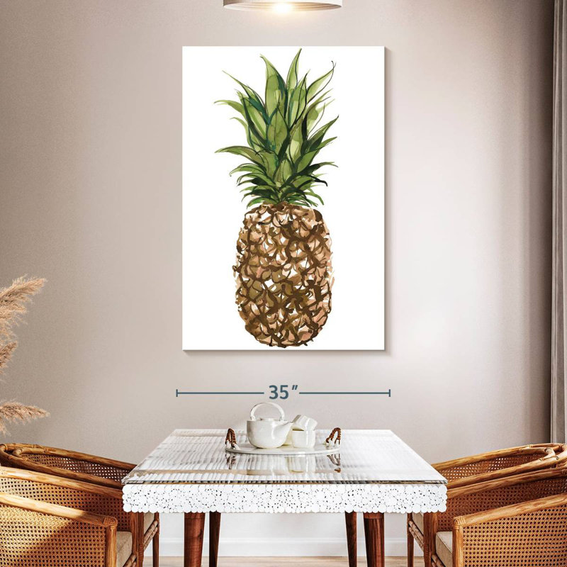 Yarlin Pineapple Watercolor, 51" H x 34" W