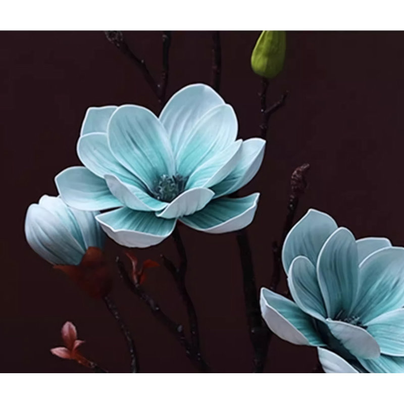 Décoration de fleurs simulées, Bleu