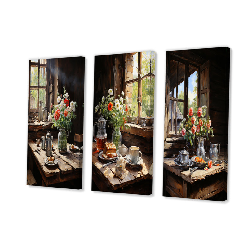 Matinée rustique, H 28 po x l 36 po, Toile tendue