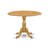  5 Piece Kitchen Table & Chairs Set Includes a Round Dining Table with Dropleaf and 4 Dining Room Chairs, 42x42 Inch, Oak-1614439983-1614439982