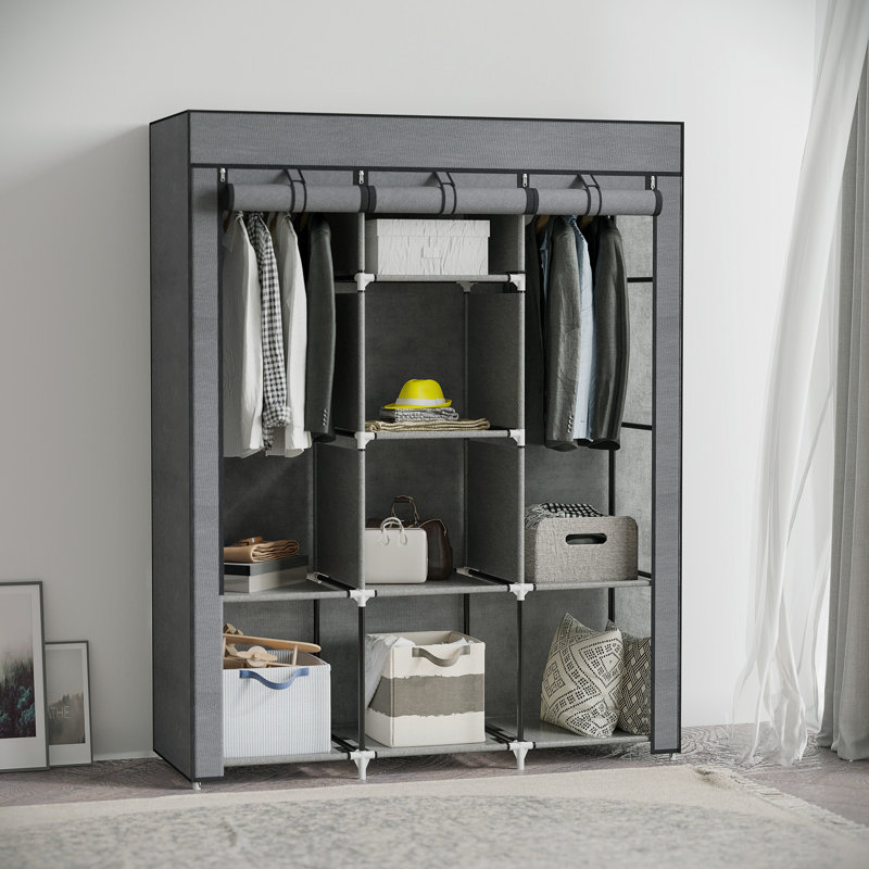 Chittening 125cm Closet System (Can Be Cut To Fit), Dark Grey