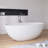  61'' x 30'' Freestanding Soaking Solid Surface Stone Resin Bathtub-102236331