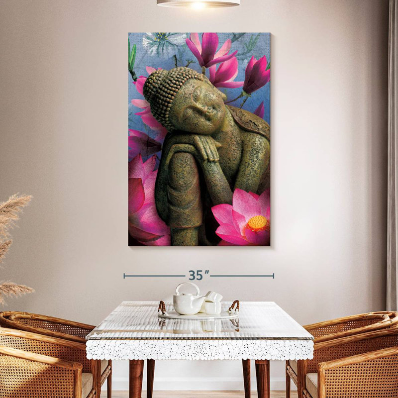Adella Contemplating Buddha, 51" H x 34" W