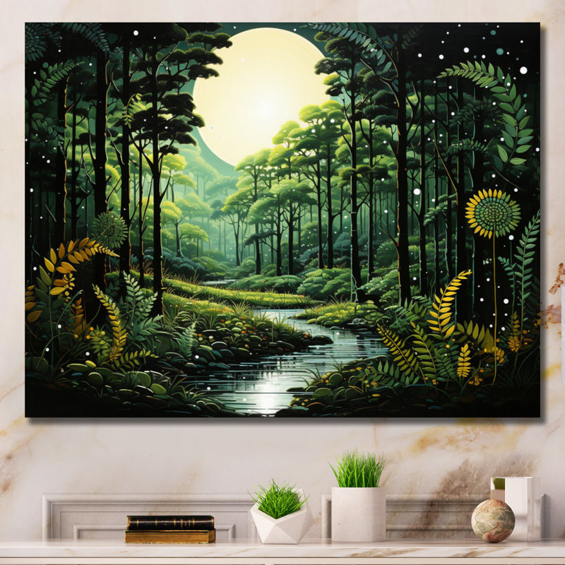Ferns Plant Serene Reflections II - reproduction, Toile tendue, H 30 po x l 40 po x P 1,5 po