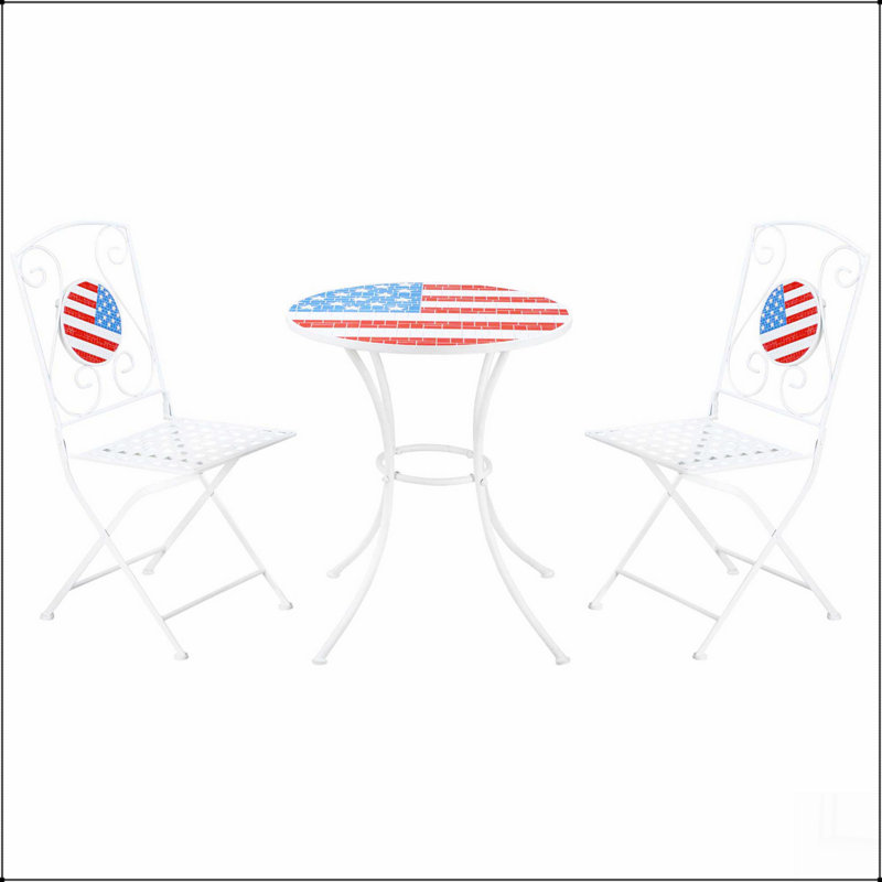 Gracie Oaks 3 Piece Patio Bistro Set
