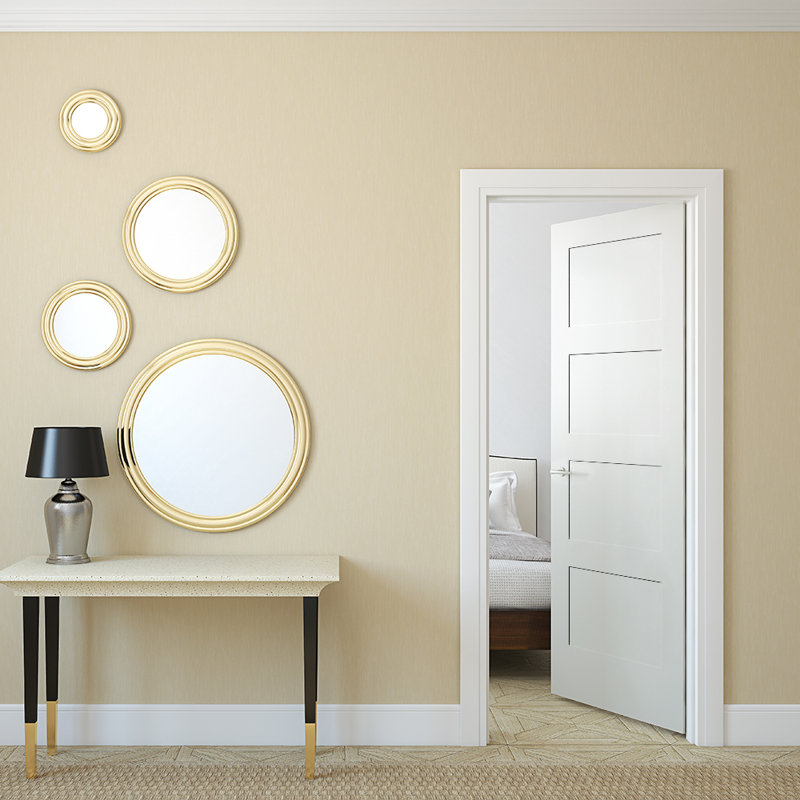 Primed White Solid Core Shaker Interior Door, 34" x 80"