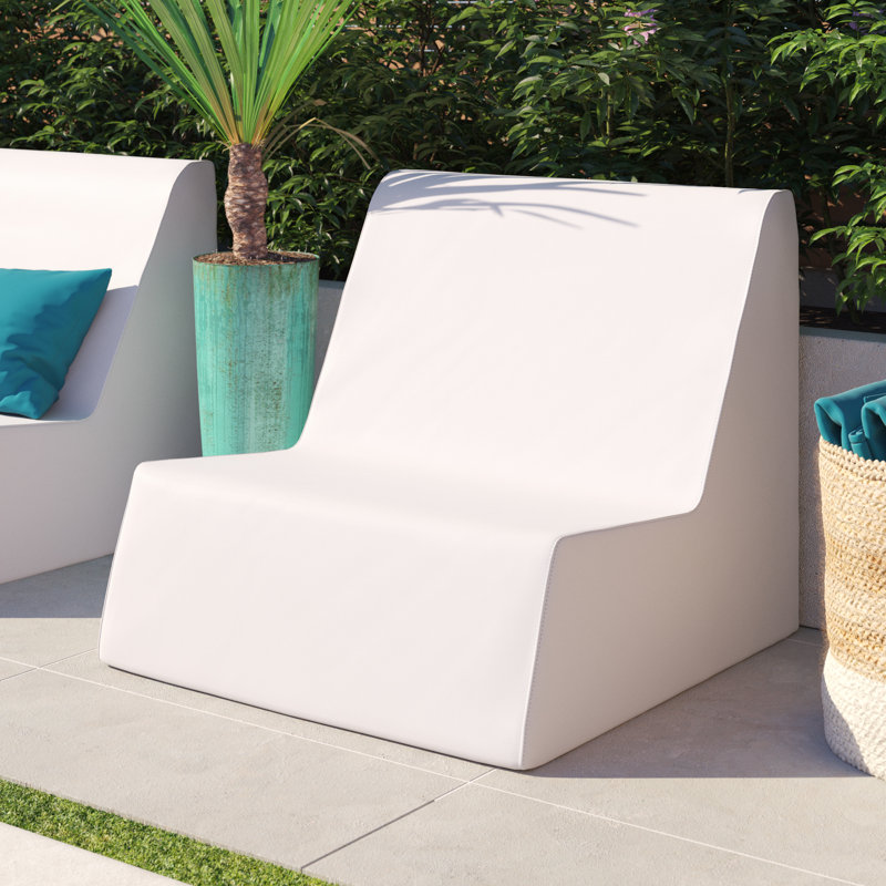 Chaise de patio à carreaux, Merle bleu