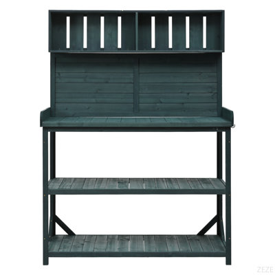 Grande table de rempotage en bois 65 po pour l'extérieur
