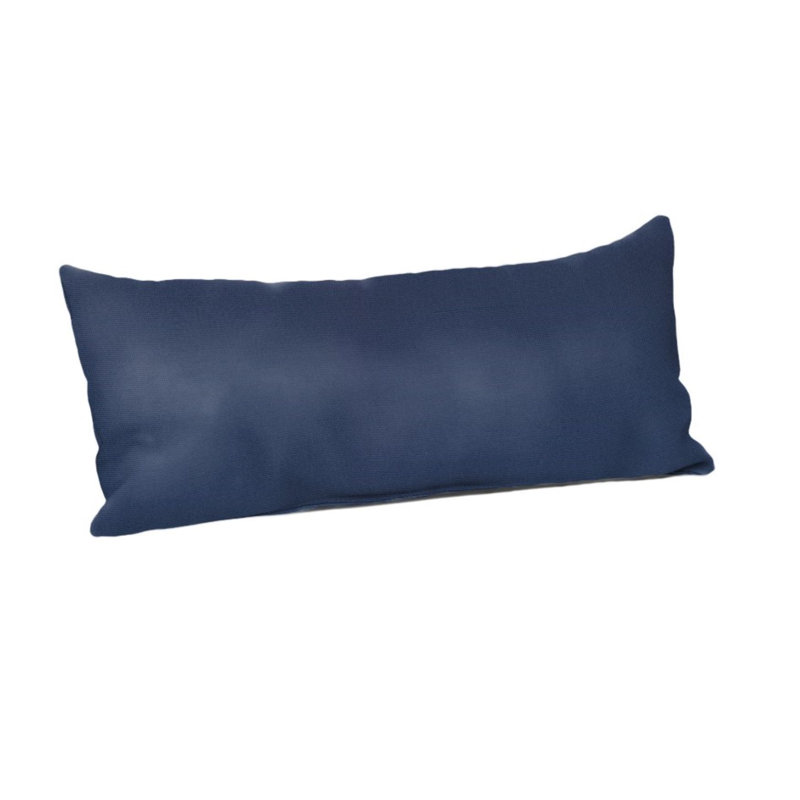Sunbrella® Outdoor Reversible Throw Pillow, Canvas Navy, 5.5" H x 20" W