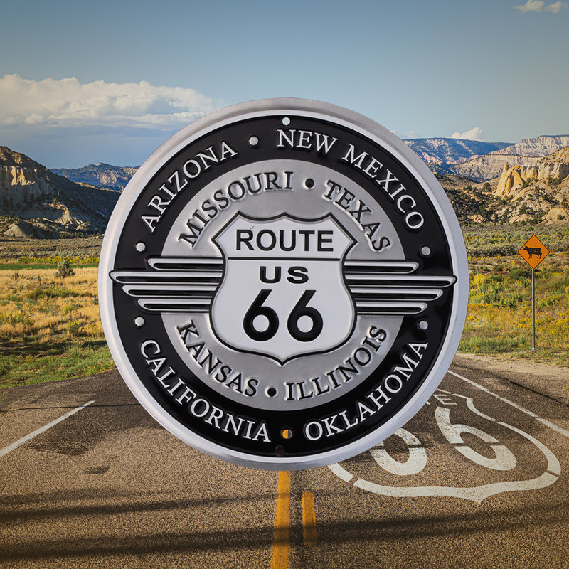 US Route 66 Historic Highway Metal Sign Garage Bar Vintage Tin Wall Art Decor US Route 66 Historic Highway Metal Sign Garage Bar Vintage Tin Wall Art Decor