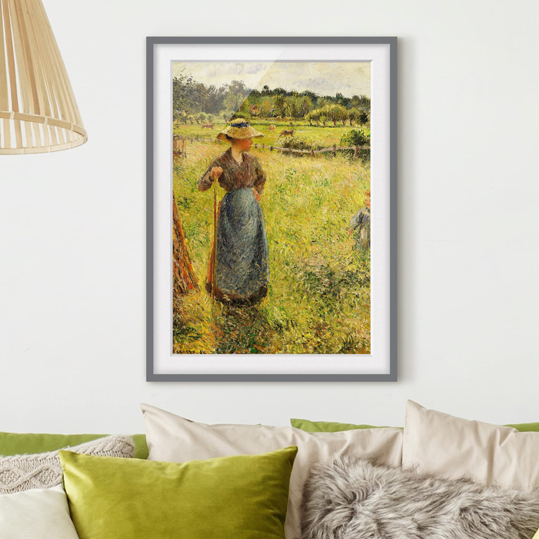 Poster Der Heuwusler von Camille Pissarro