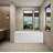 Condris 54" Acrylic Alcove Soaking Bathtub with Apron Front, Round Overflow, Right Drain, Anti-Slip, White-119140513