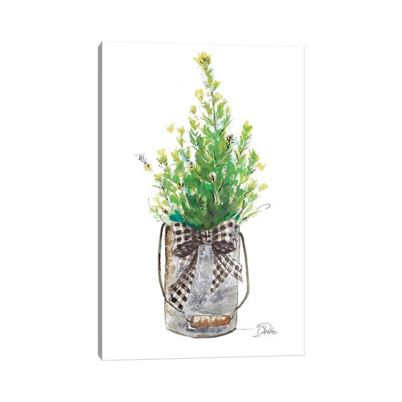 " Christmas Fir I " by Patricia Pinto Painting Print, 12" H x 8" W x 0.75" D
