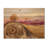 Country Side Rose Meadow With Wheat Field III - Meadow Wood Wall Art - On Natural Pine Wood-906741240