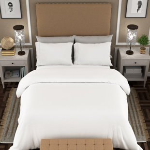 Cotton Solid Colour Duvet Cover Set with Pillowcases