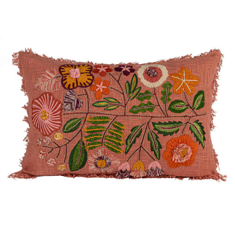 Floral Whisper Lumbar Pillow, Multicolor