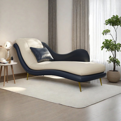 Robichaux Vegan Leather Chaise Lounge 
