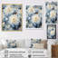 Blooming Mums, reproduction de peinture sur toile beige et bleue I-97064516-134390473