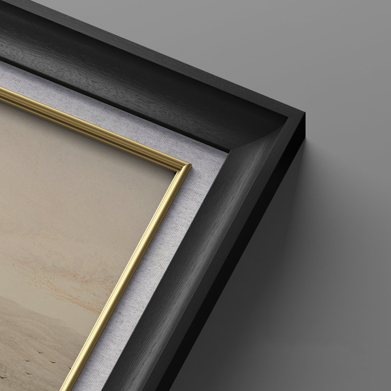 Ensemble de 2 œuvres d'art encadrées de qualité supérieure sur toile de qualité supérieure avec cadre de 26 po x 36 po, Noir
