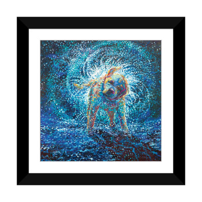 Iris scott, reproduction d’art sur toile tendue en bleu