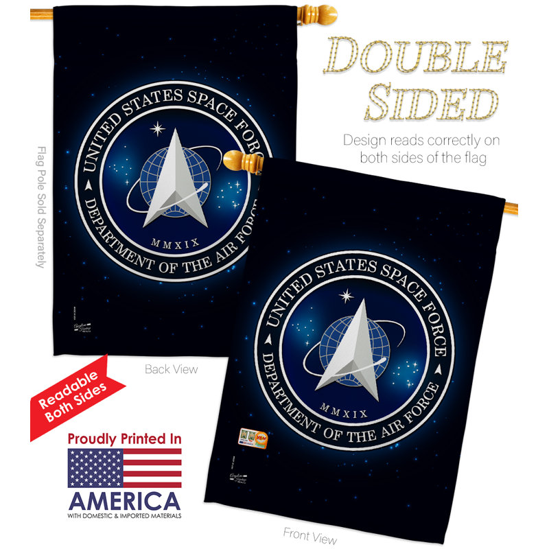 Double Sided 40'' H x 28'' W Polyester Independence Day Flag Set