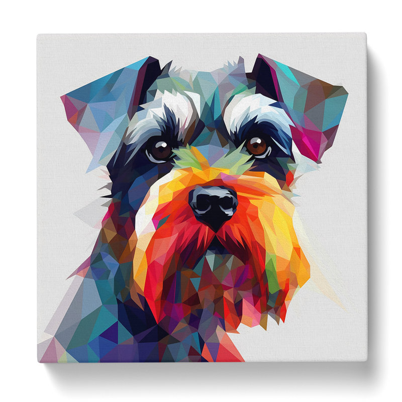 Schnauzer Abstract - No Frame Print, 50cm H x 50cm W x 3cm D