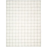 Equestrian Leather Geometric Area Rug in Ivory
