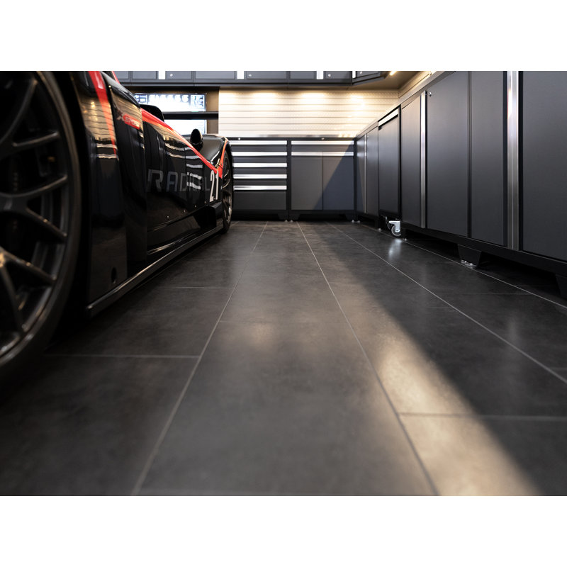 Stone Composite 12" W x 23.15" L x 9.5mm Luxury Vinyl Tile - 800 Sq.Ft., Slate Gray