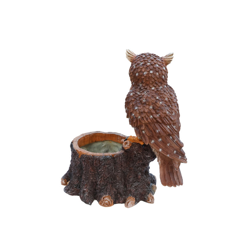 Jardinière multifonctionnelle hibou en résine 24,41 po pour la maison