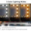 Dressing Table with LED Mirror, 15 Drawers, Power Outlet, Glass Top, 3 Lighting Modes, Stool-175478161