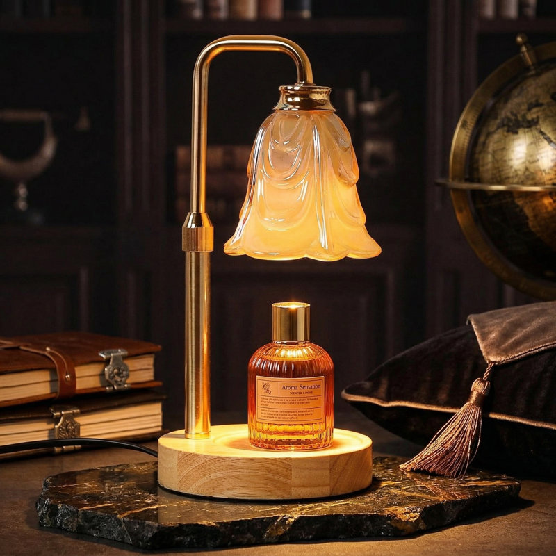 Candle Warmer Lamp With Timer Electric Candle Warmer Lamp Adjustable Height Dimmable Wax Warmer Lamp Jar Candles With 2 Bulbs For Home Decor & Office