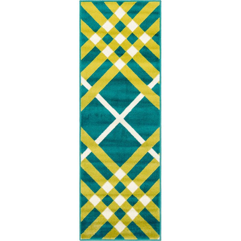 Plaid Indoor Rug, Runner 2' x 6'1"