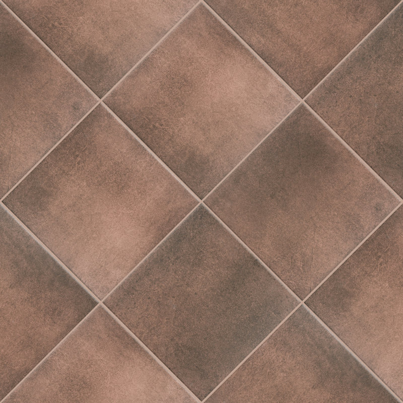 Matter 6" x 6" Porcelain Stone Look Floor and Wall Tile, Red