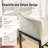 Boise 24” Upholstered Beige Counter Stool with Non Slip Feet & Metal Frame Faux Leather for Kitchen-776110701
