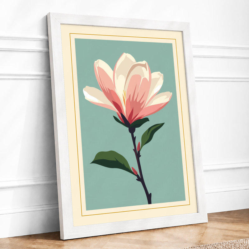 Magnolia In Bloom Botanical - Print, A4 - 29.7 x 21.0 cm, White