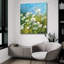  «Summer Field 2» par Danhui Nai, art mural en verre acrylique, 36 po x 36 po