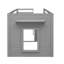 Lit mezzanine simple avec armoire et tablette-707698268