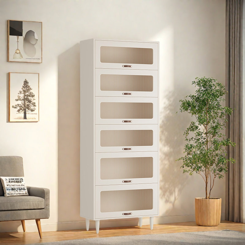 Rabehi, (6 tablettes) H 81,8 po x l 31,4 po x P 13,7 po, Blanc