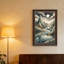 Art mural sur toile bleu sarcelle et doré-1975604448